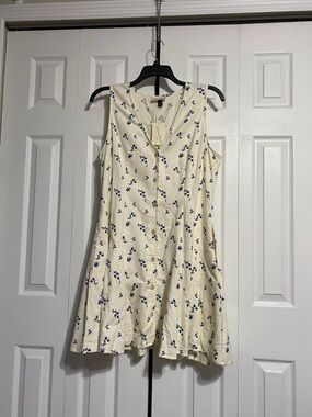 Universal Thread floral off white cream NWT Button Front Mini A Line Dress XL
